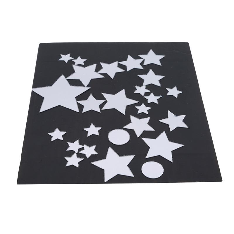 

Зеркало из пластика в виде феи, дующей на звезду, на стену для комнаты девочки, одиннадцать наклеек в виде падающих звезд, зеленая стена, украшение для дома с клеем