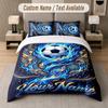 Soccer Theme Custom Text Or Name 3Pcs Bedding Set 1 Flat Sheet & 2 Pillowcases Personalized Home Bedding