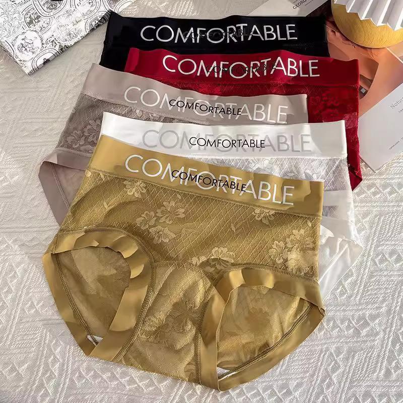 Women's Lace Panties Sexy Undrwear Seamless Comfortable Underpants Middle Waist Panty Fashion Ladies Underpanties