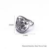 Yoga Flower of Life Adjustable Ring Stainless Steel Women/Men Metatron Amulet Rings Gift Jewelry Joyería de anillos RS02