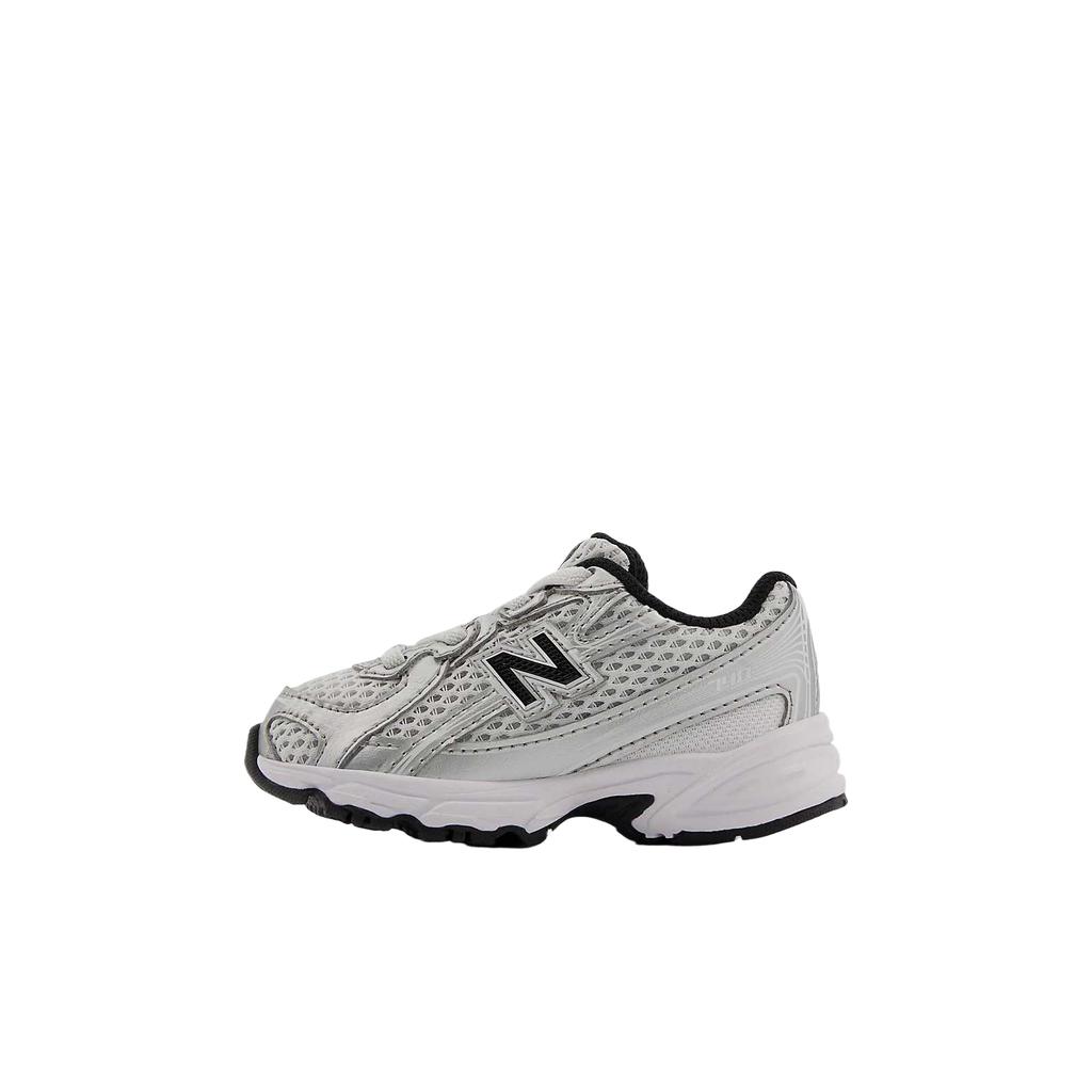 New Balance 740 Bungee Lace Toddler Silver Metallic Black Baby Sneakers Grey IZ740NW