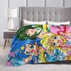 M-Mermaid Melody Pichi Pichi PitchS Super Warm Blanket Camping Plush Throw Blanket Bedroom Flannel Bedspread Sofa Bed Cover