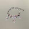 Pan's Pink Zircon Heart Bracelet - Versatile, Luxurious, and Elegant Fashion for Women
