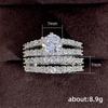 Cao Shi Double Layer Zircon Engagement & Wedding Ring Set for Women - European & American Style Diamond Bridal Jewelry