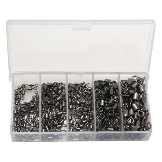 250 Stück Hochleistungs-Angel-Tonnendrehlwirbel Wälzlager Rollwirbel Ringverbinder Zubehör