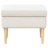 Footstool Cream 55 X 35 X 41 Cm Boucle