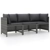 Day and Night - Day and Night 3-seater Garden Sofa with Gray Synthetic Rattan Cushions