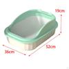 Cat Litter Box Open Top Pet Tray Easy to Clean Anti Splashing Pan Potty Toilet Bedpan
