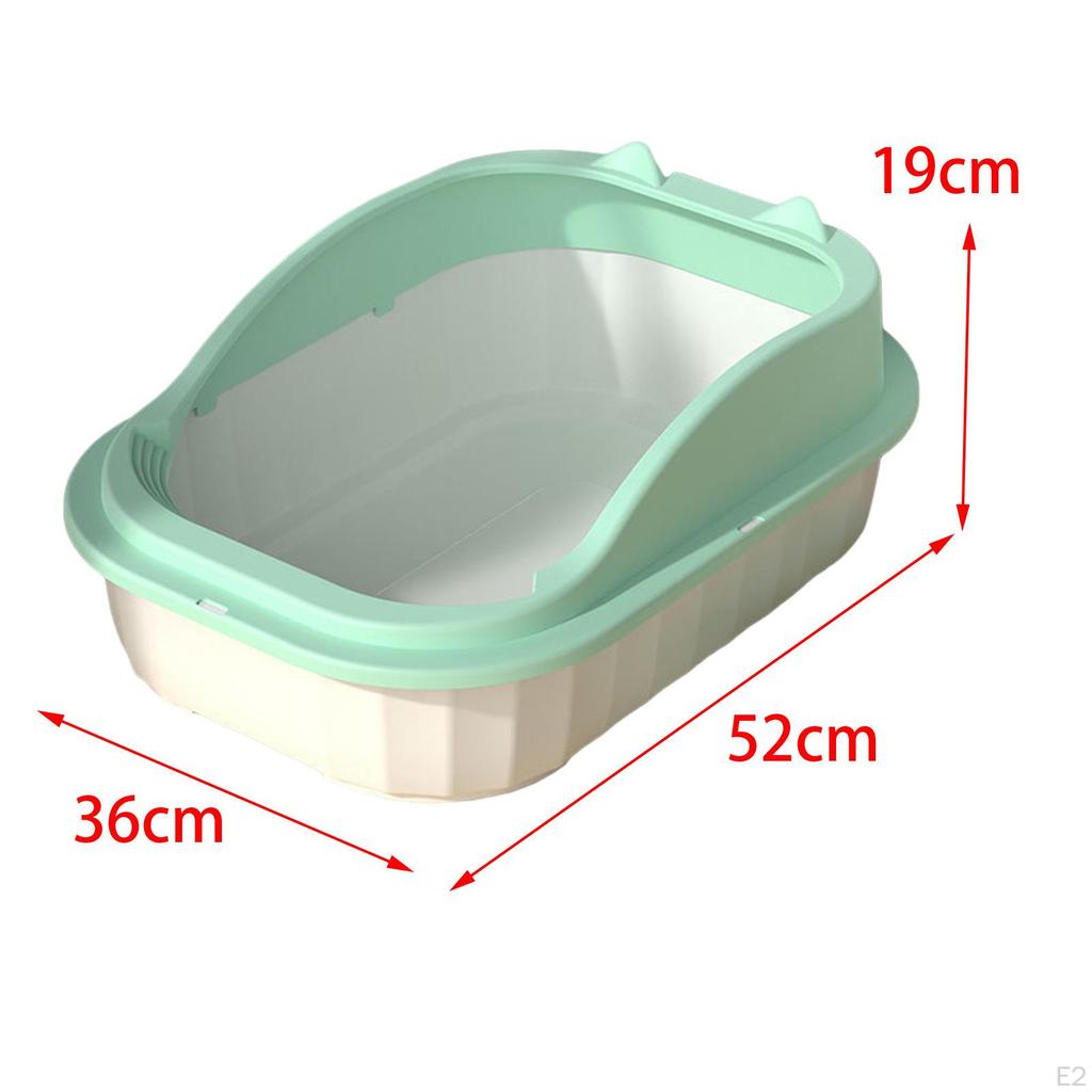 Cat Litter Box Open Top Pet Tray Easy to Clean Anti Splashing Pan Potty Toilet Bedpan