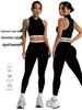 High Elasticity Women's Sports Set: Zipper Vest & High-Waisted Yoga Pants for Fitness & Peach Hip Shaping