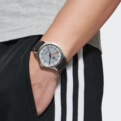 Adidas Originals Watch PROJECTONE STEEL White Dial Stainless Steel Quartz 39mm Sports Watch AOST23045 Unisex Black