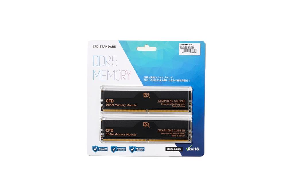 CFD Sales Desktop PC Memory Graphene Copper Foil Heatsink 16GB x 2 Compatibility Guaranteed 288pin CFD Sales CFD Standard DDR5-5600 (32GB)