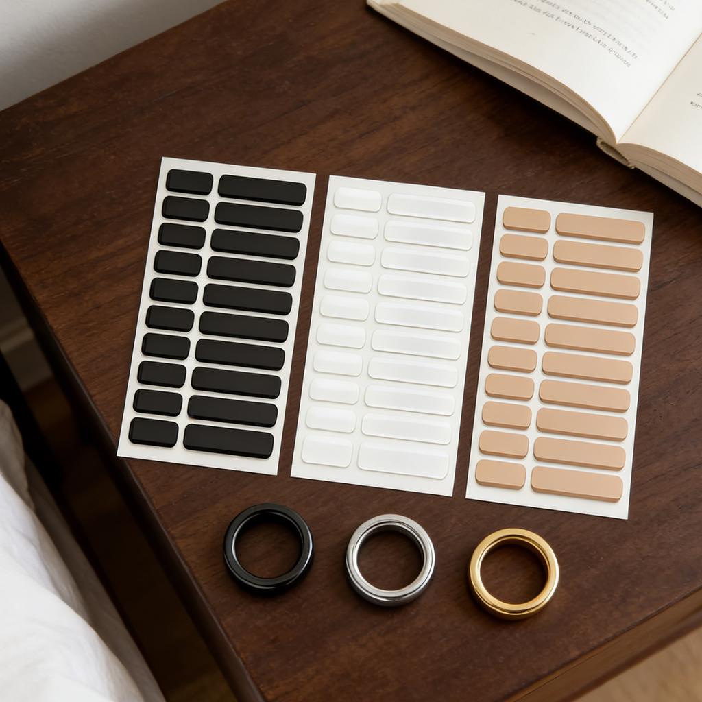 Smart Ring Size Adjuster,Compatible With Ring Spacer,Ring Adjuster Compatible With Comfortable For Loose Rings.(Black++Skin)