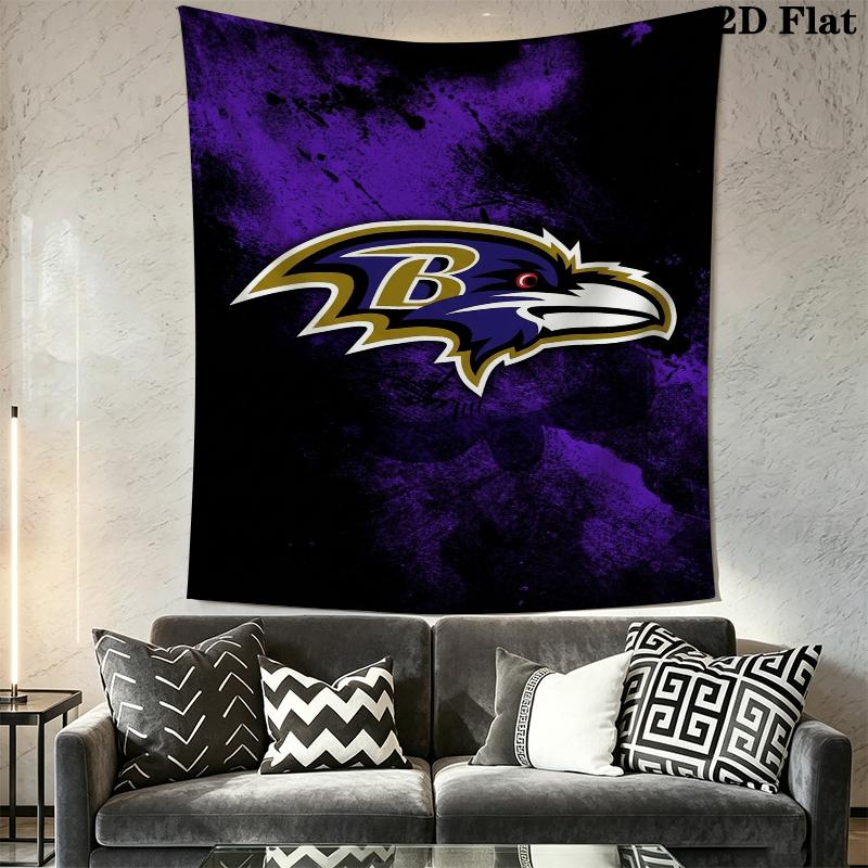 Baltimore Ravens Wall Tapestry Aesthetic Wall Hanging Printed Fabric Blanket Decorative Tapestries for Bedroom Living Room Home Decor