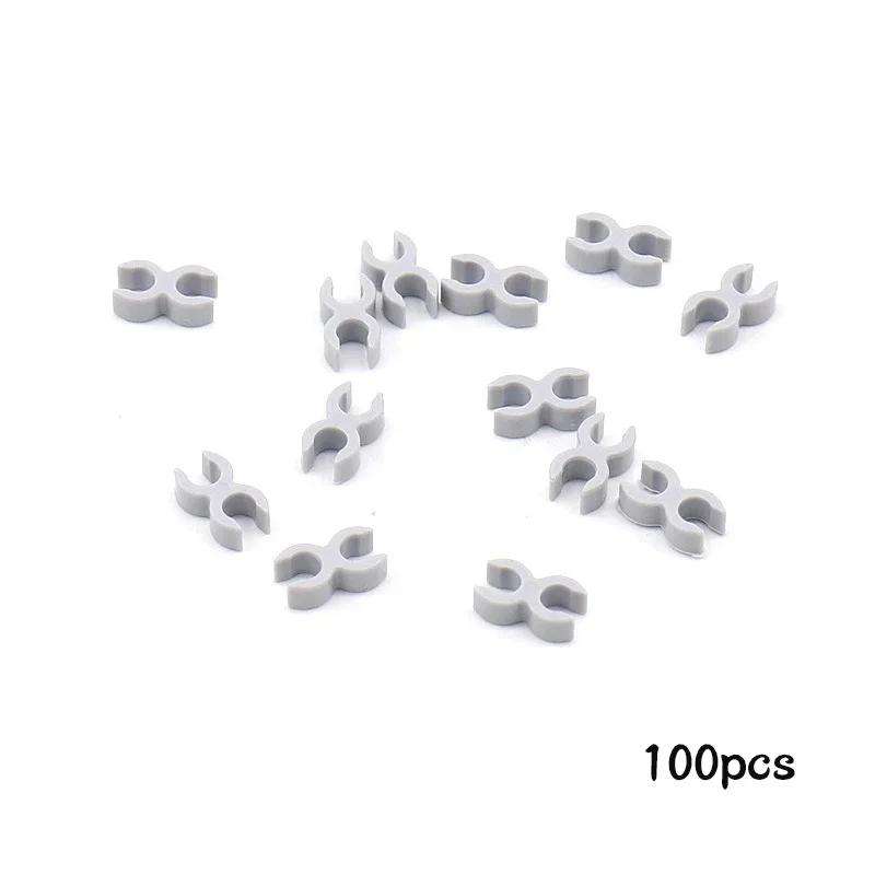 

100pcs/lot MOC Brick Clips Double U Clips Building Blocks Construction Creative Bricks Parts DIY Accessories Toys For Children