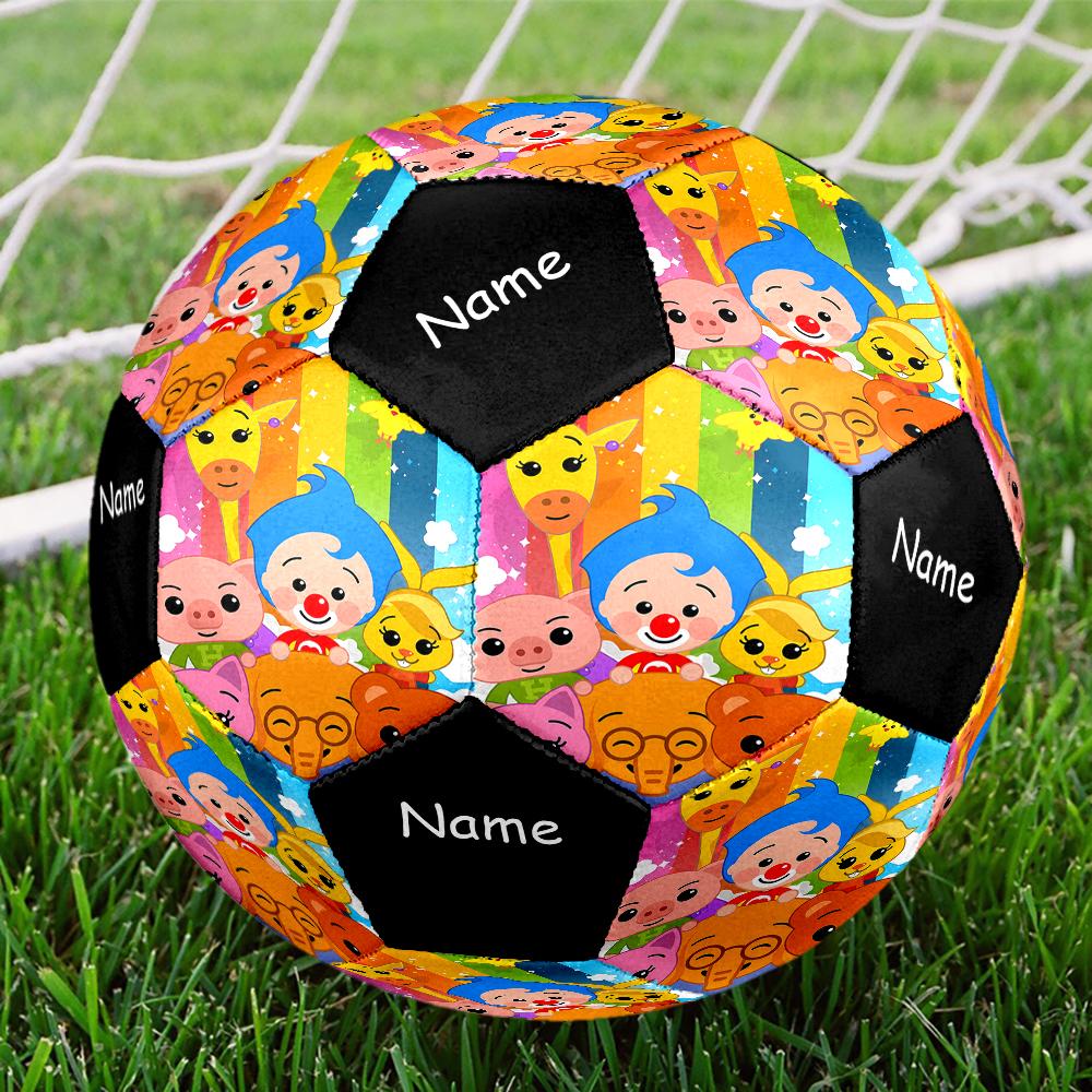 Pallone da Calcio Personalizzato Tema Plim Plim Taglia 5, Adatto Sia per Partite Indoor che Outdoor, un Regalo Adatto a Tutti.