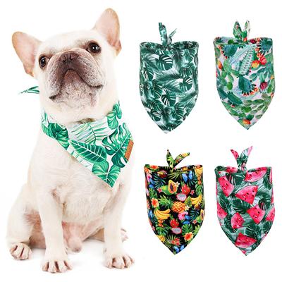 Hawaiian Style Pet Triangular Bandage Bandana for Dogs Cats Aninmals Flamingo Print Dog Scarf Bibs Mascotas Grooming Accessories