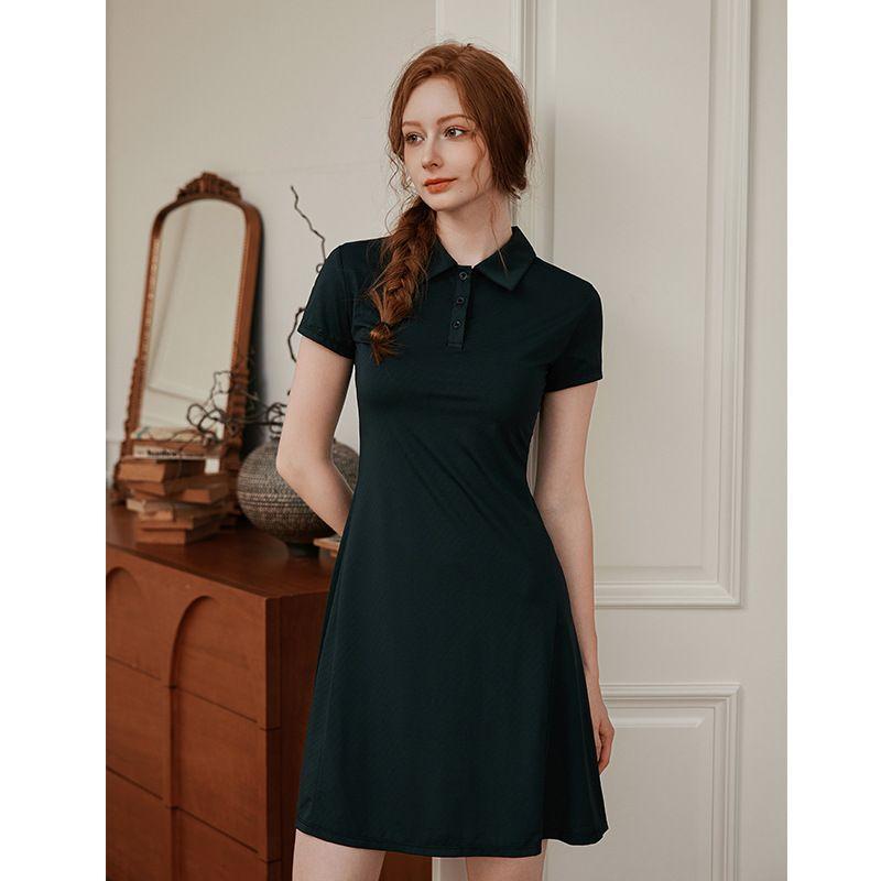 

New Arrival Fitness Sports Dress Golf Running Thin Outdoor Badminton Casual Elegant Breathable Tennis Skirt Black L