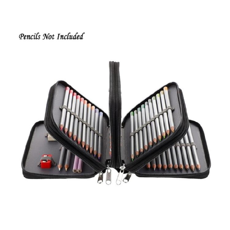 Neatly Organized 4 Level Pencil Holders With 72 Dedicated Slots Waterproof Cloth Fabric Stationeries Organizers Bag