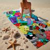 Colorful Dream Island Collage Beach Towel, Super Soft Microfiber, Gift for Her/Him, Birthday, for Pool, Beach, Travel, Home Decor Fan gifts