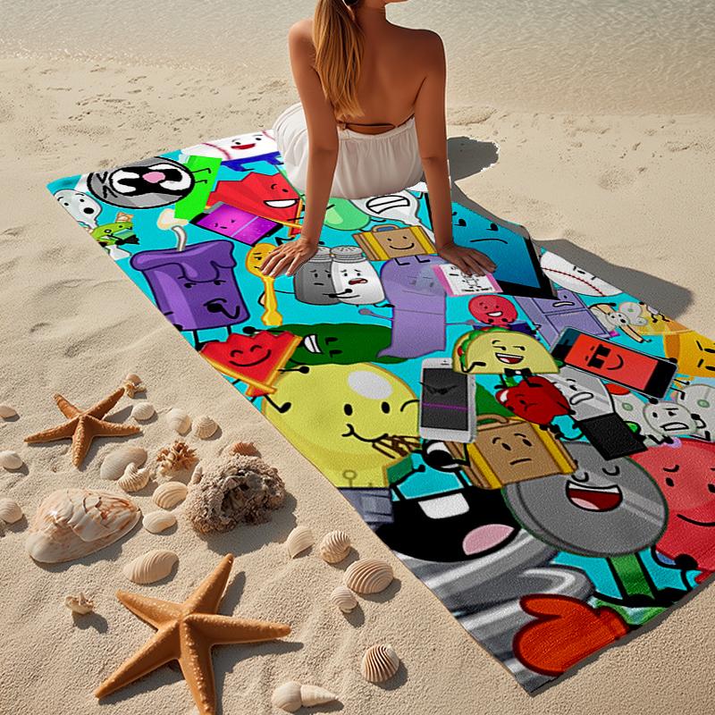 Colorful Dream Island Collage Beach Towel, Super Soft Microfiber, Gift for Her/Him, Birthday, for Pool, Beach, Travel, Home Decor Fan gifts