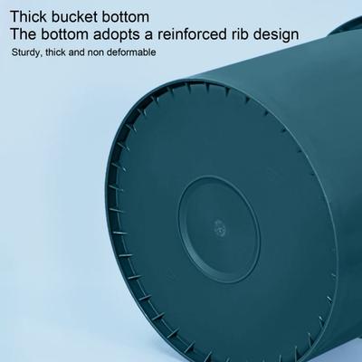 Heavy Duty Utility Pail Round Plastic Bucket with Comfortable Grip Handle, Stackable Indoor Outdoor Multipurpose Container, Liquid Storage for