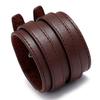 Punk-Stil Breites Lederarmband Herren Einfach Doppellagig Damen Armbänder Armreifen Armbänder Vintage Schmuck
