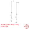 Effie Queen Heart Shape Chain Drop Earrings For Women 925 Sterling Silver Long Chain Tassel Earrings Wedding Jewelry Gift APE150