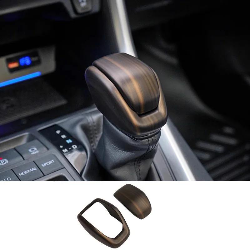 For Toyota Grand Highlander 2024 2025 ABS Carbonfiber Black Chrome Gear Lever Head Shift Knob Handle Cover Interior Accessories
