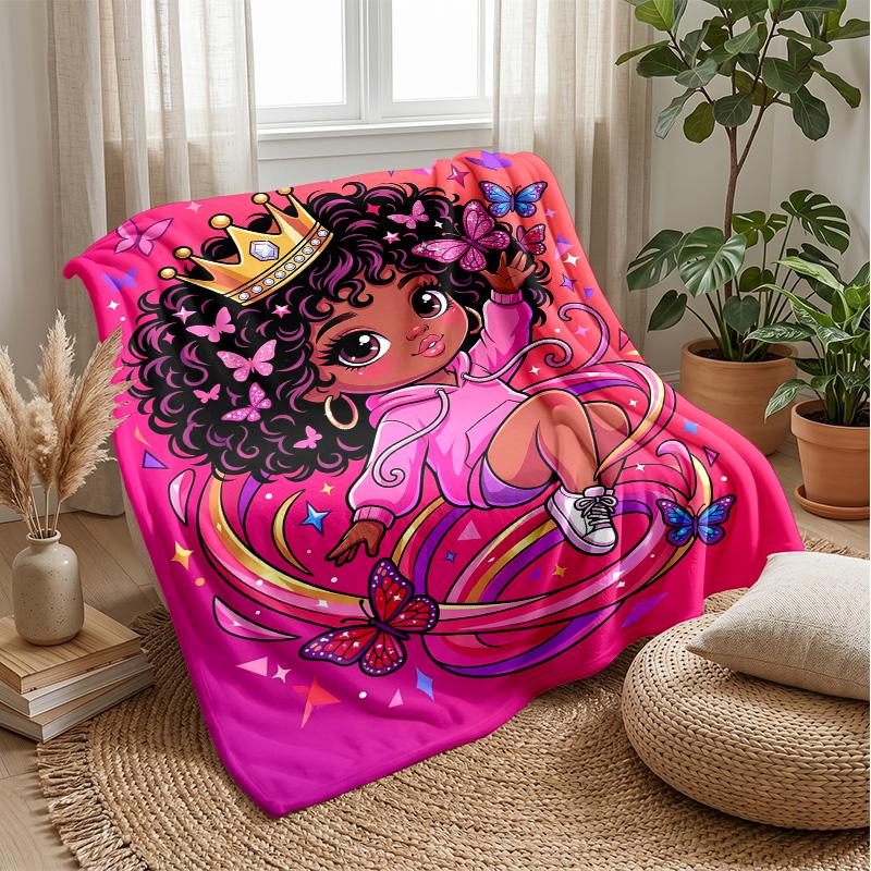 Purple Dreamscape Theme blanket Lightweight Warm Flannel Blanket Decorative Throw Blanket for Home Decoration