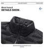 Leichte Daunenjacke für Damen und Herren mit Stehkragen für den Winter - Weiße Entendaune, Modischer Lässiger Warmer Mantel