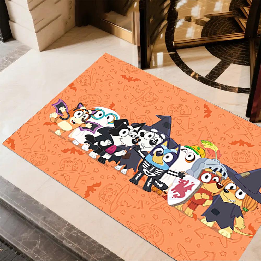 Halloween Costume Parade Area Rug Suitable for Dormitory Kitchen Outdoor Foyer Antislip Carpet Office home decor Gift for Festivals