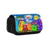 Double Numberblocks Layer Pencil Bag With Spacious Design For Classroom Use