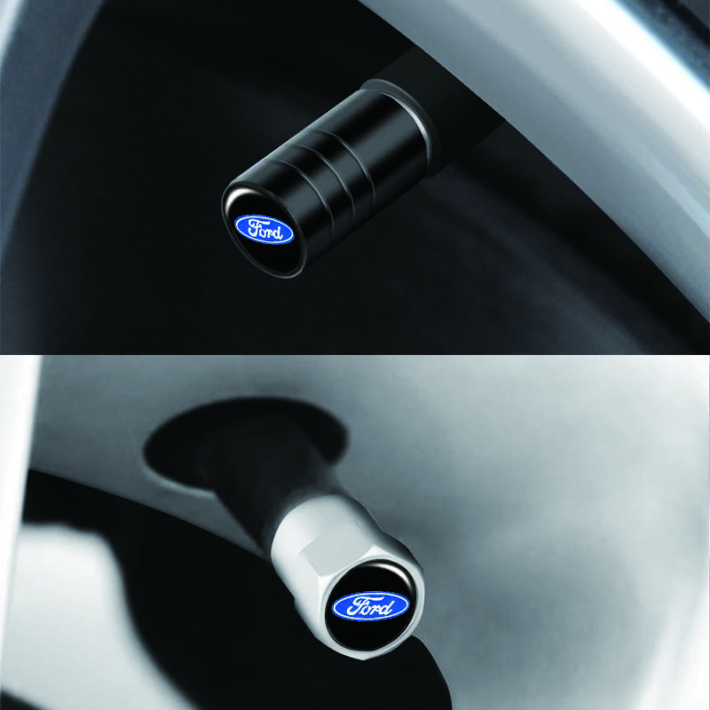 Metal Car Wheel Cover Tire Valve Stem Caps Auto Accessories For Ford Mondeo Explorer Edge Focus Fiesta Kuga Transit Escape