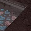 100Pcs Transparent Heart Bags Candy Cookie Self Adhesive Pouch Storage Package
