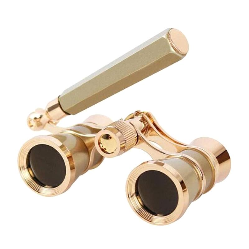 3X25 Opera Glasses Binoculars Theater Glasses Mini Binocular Compact Lightweight with Handle for Adults Kids Women Gift