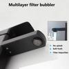 Bathroom Single Hole Sink Plastic Hot and Cold Faucet, Deck Mounted Washbasin Sink Bathtub Square Faucet