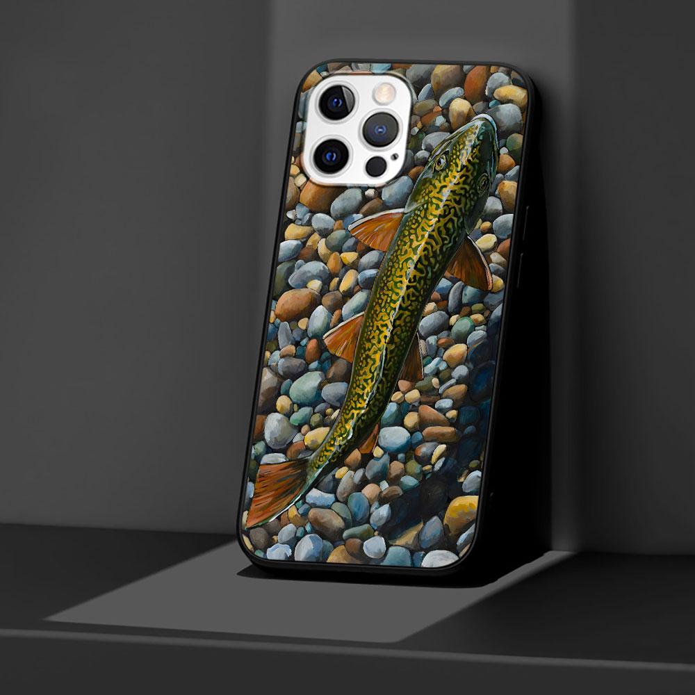 

Trout Fish Fishing Case for Apple iPhone 13 14 Plus 11 12 Mini 15 Pro Max 7 8 SE 2020 X XS XR Silicone Black Soft Phone Cover iPhone 7(SE 2020)