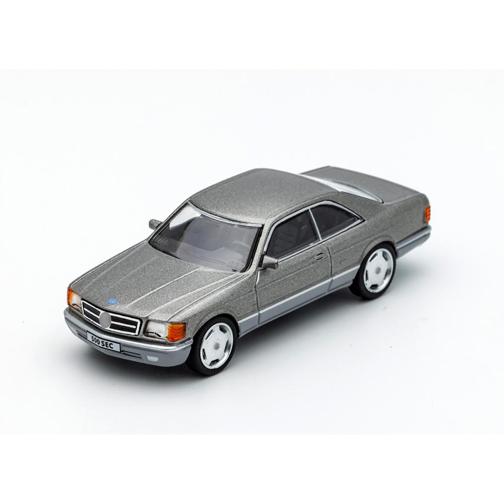 Dct 1/64 500Sec Retro Deutsches Coupé Die-Cast Legierungs Fahrzeugmodell Mit Transparenter Displaybox Hobby Sammlerstück Spielzeug Geschenke gray