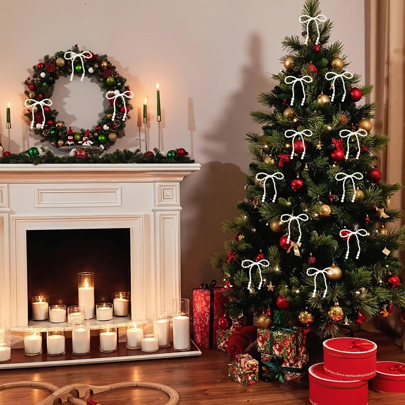 

12 шт. Елегантний бант для прикраси різдвяної ялинки, бантики на скрутці для вінків, для пакування подарунків, весільного декору, різдвяні прикраси 9 cm