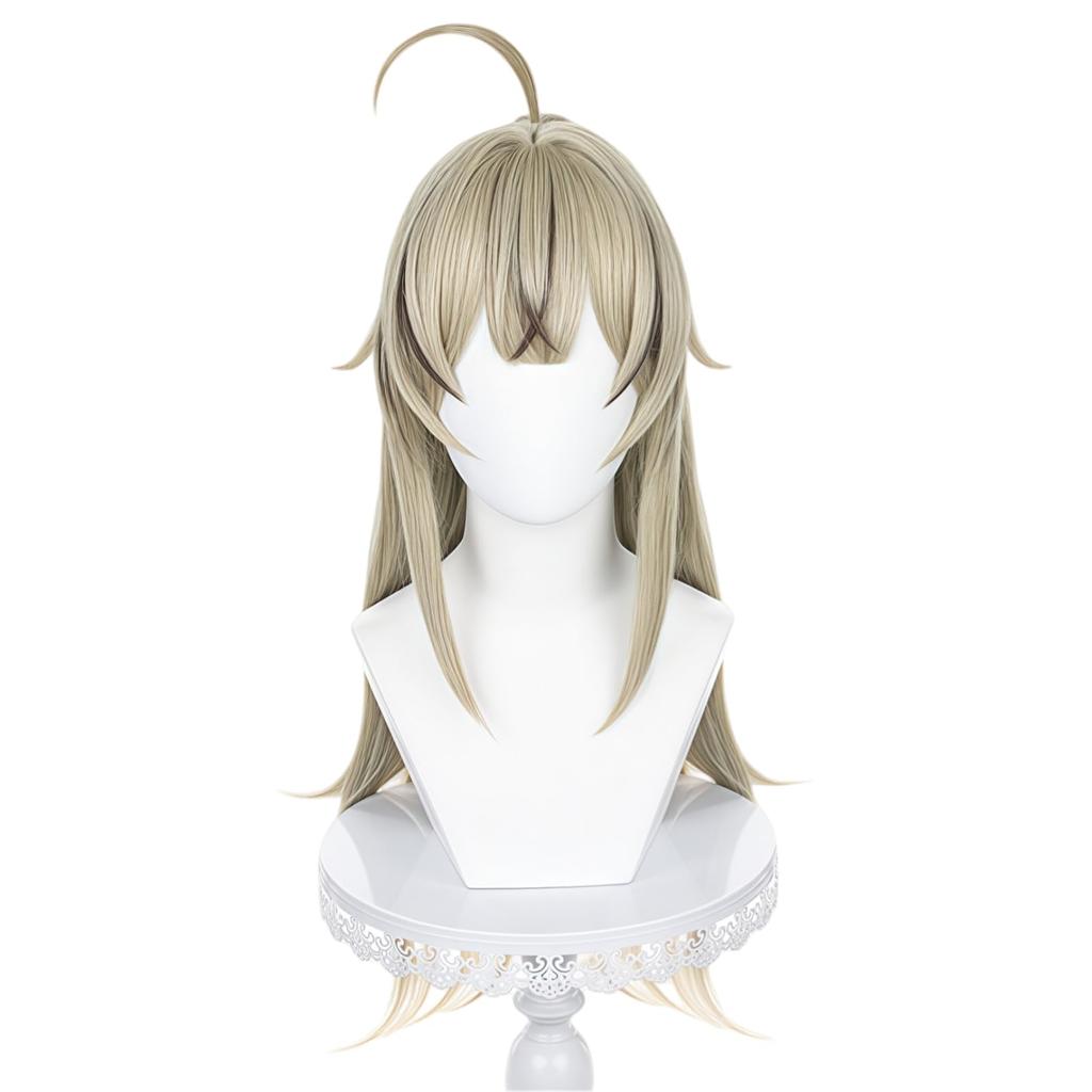 Genshin Impact Kirara Cosplay Wig with Perfect for School Cultural and Photo Lightning Bolt Pattern Wig, Heat-Resistant, Net, Events, Festivals,