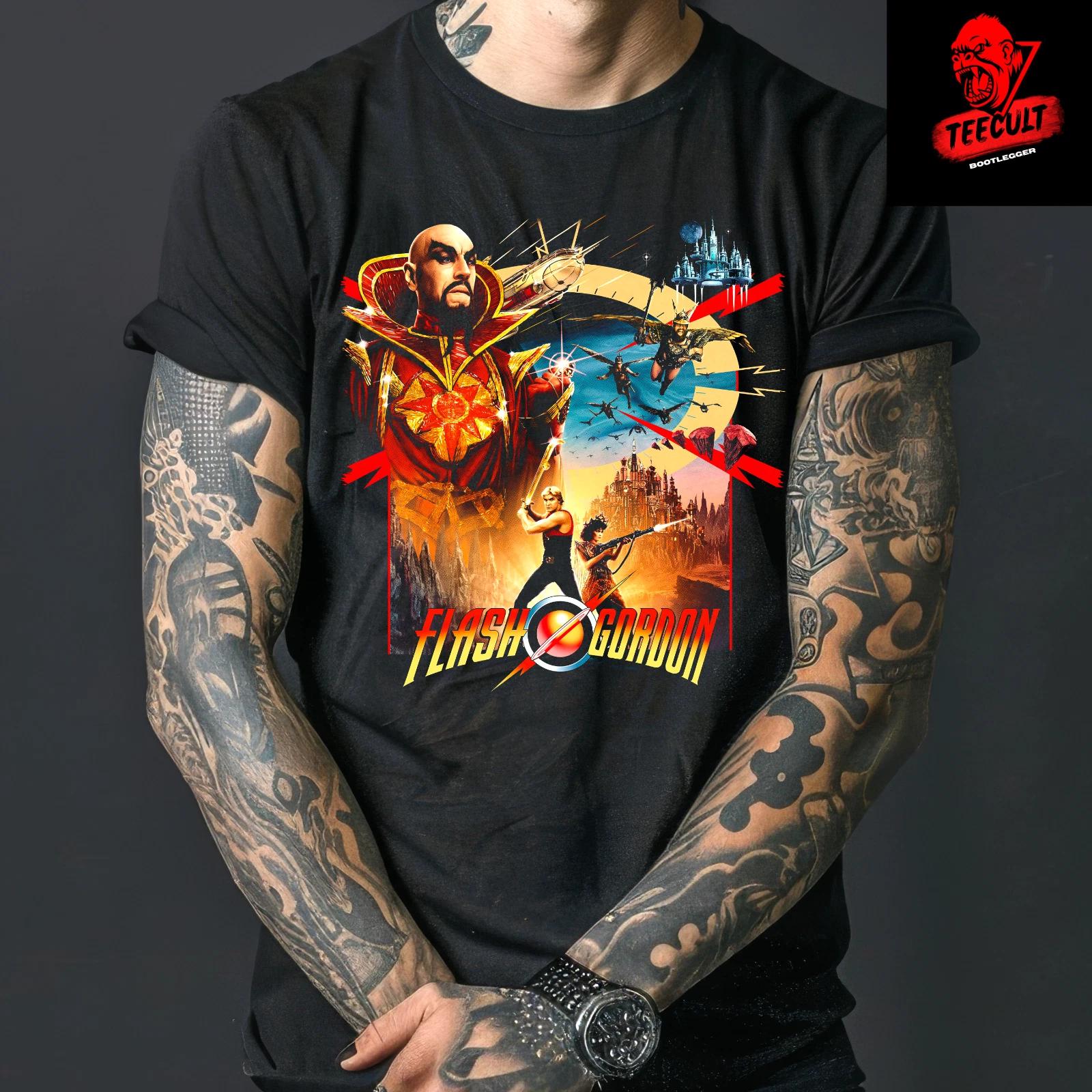 Men s and Women s T-shirts Flash Gordon (1980) Sci-Fi Fantasy Movie Cotton Unisex Premium XL