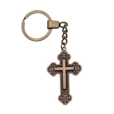 Religion Cross Keychains Findings For Diy Metal Craft Key Chain Accessories