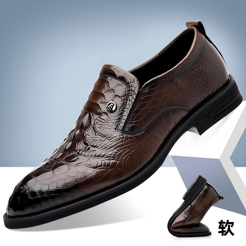 Fashion New Handmade Leather Casual Men Shoes Alligator Pattern Design Sneakers Man Breathable Leather Shoes Men Ankle Boots Outdoor