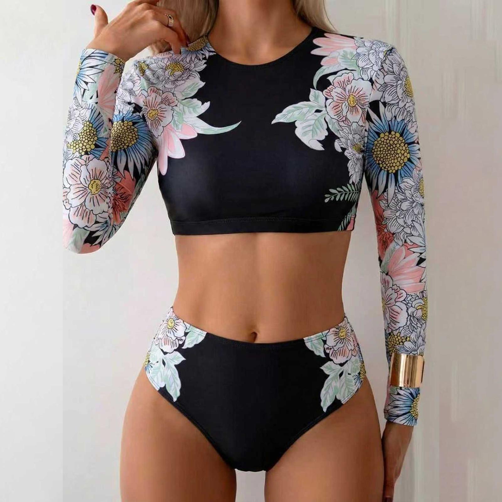 

Жіночий роздільний спортивний купальник-бікіні S чорний