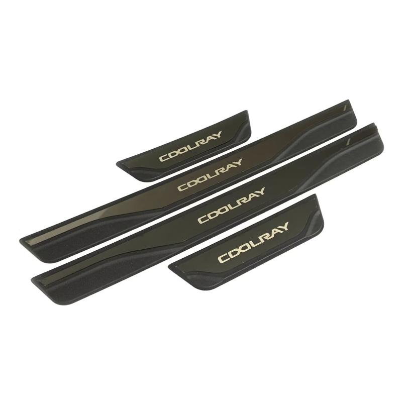

For Geely Coolray 2024 2025 Car Door Sill Scuff Plate Protector Auto Stickers Cover Threshold Styling Trim Accessories чорний