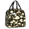 Mushroom Forest Insulated Lunch Bag for Women Leakproof Thermal Cooler Bento Box Office Picnic Travel