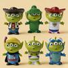 6Pcs Toy Story Alien Cosplay Mini Figures Set Woody Rex Jessie Buzz Sulley PVC Figurines Desktop Car Ornament Collectible Toy Gift For Kids Movie Fans