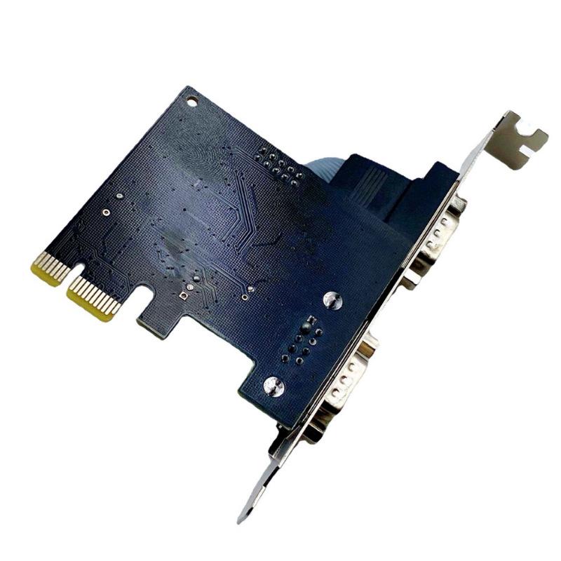 1Pcs Rs232 Com Pci-E Pci For Express Expansion Adapter Car Diy Accessories Pcie To 2 Serial Db9 Card