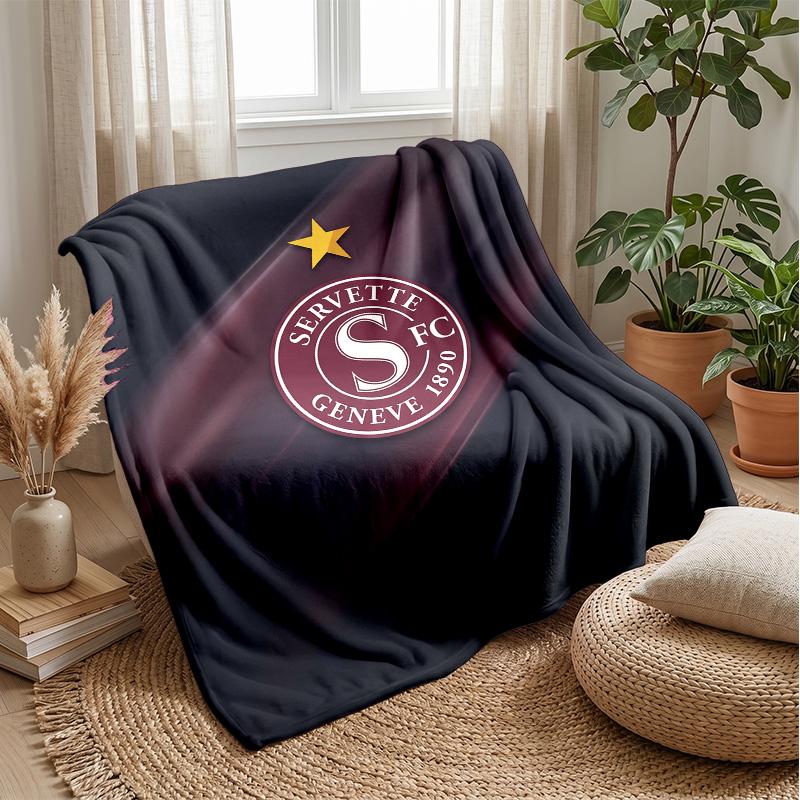 Servette FC Coperta Morbida in Pile di Flanella Leggera Accogliente Calda Coperta Plaid per Divano Letto Arredamento Casa